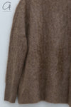 SWAYING 24 Autumn and Winter Cashmere Thick Thread Flower Pattern Brushed Cardigan SW-SW24AW1T89-HZ Flower Brown